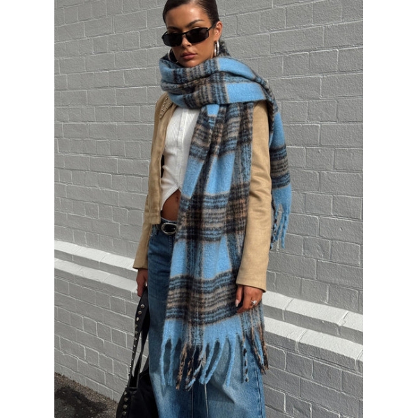Peyson Scarf Brown / Blue