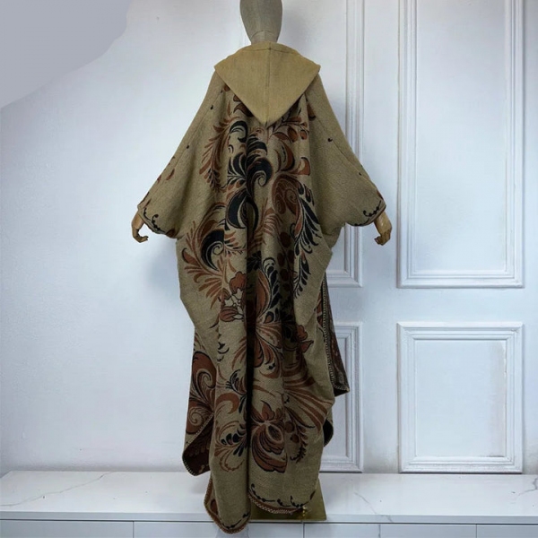 Patrice's Long Winter Cardigan Coat Open Front Kimono Hooded Poncho – Woodland Gatherer